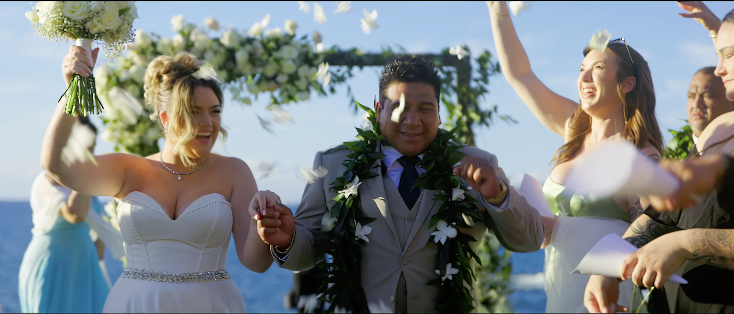Luis & Shawna wedding film frame 2 at Mauna Kea Beach Hotel